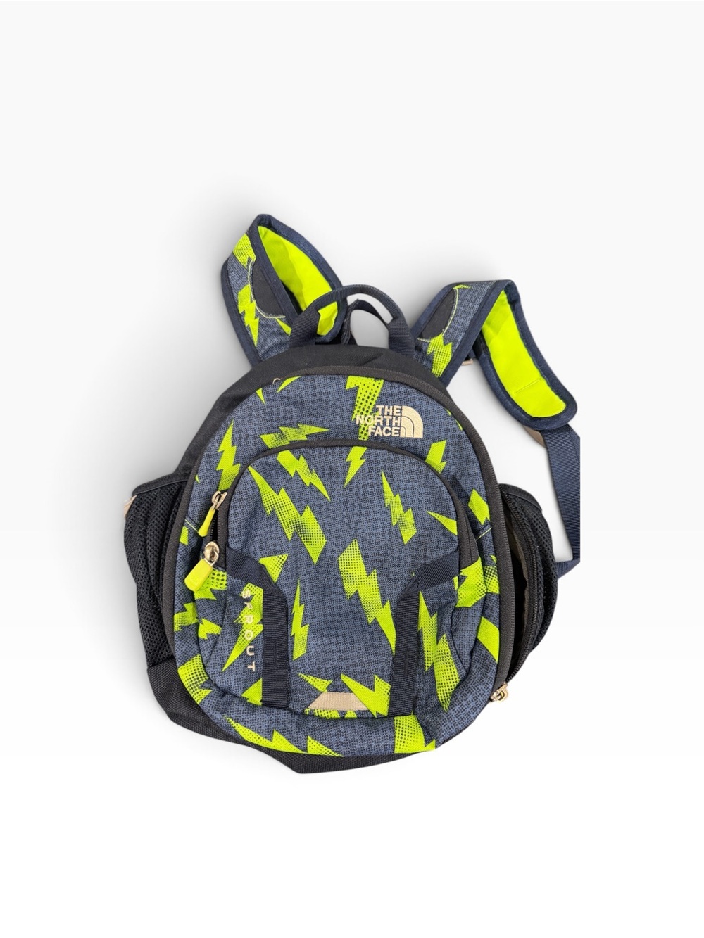The North Face Sprout Kids Lightning Print Backpack - Neon Yellow & Navy